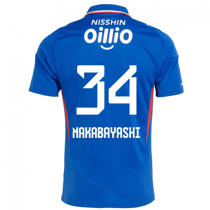 Danxen Hombre Camiseta Hirotsugu Nakabayashi #34 Blanco Azul Real 1ª Equipación 2025/26 La Camisa México