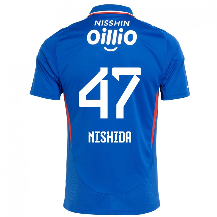 Danxen Hombre Camiseta Yusuke Nishida #47 Blanco Azul Real 1ª Equipación 2025/26 La Camisa México