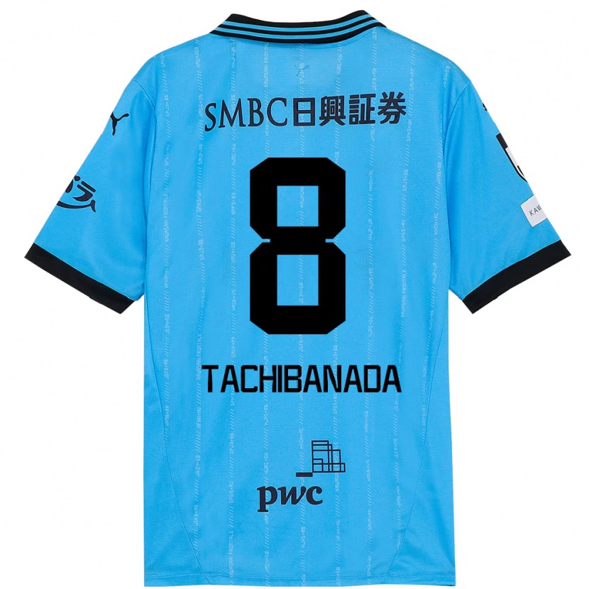 Danxen Hombre Camiseta Kento Tachibanada #8 Blanco Azul Celeste 1ª Equipación 2025/26 La Camisa México