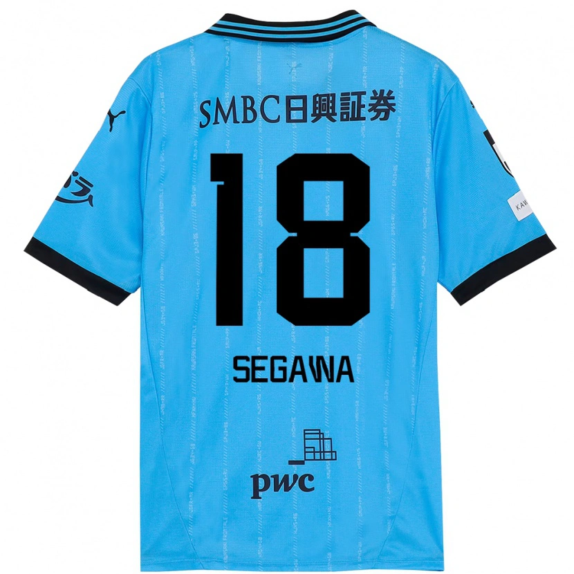 Danxen Hombre Camiseta Yusuke Segawa #18 Blanco Azul Celeste 1ª Equipación 2025/26 La Camisa México