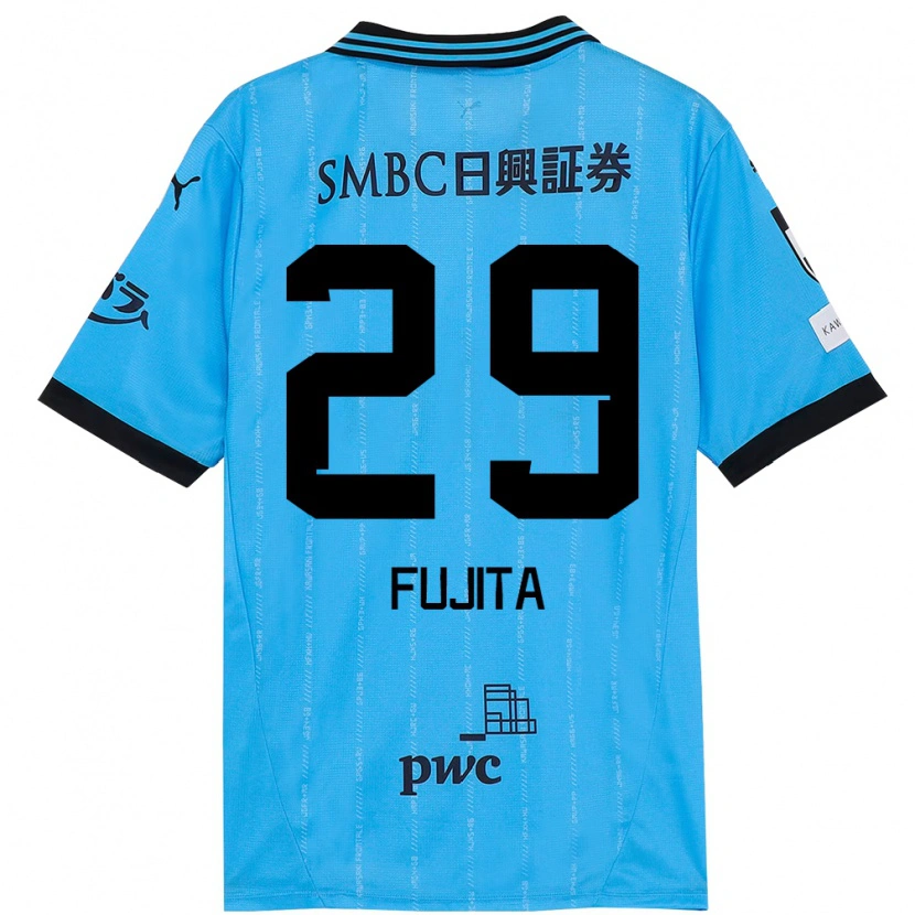 Danxen Hombre Camiseta Asuto Fujita #29 Azul Celeste Negro 1ª Equipación 2025/26 La Camisa México