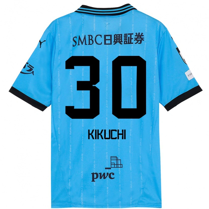 Danxen Hombre Camiseta Kyo Kikuchi #30 Azul Celeste Negro 1ª Equipación 2025/26 La Camisa México