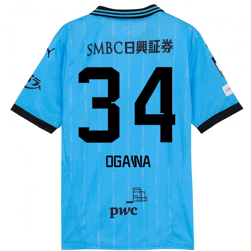 Danxen Hombre Camiseta Hiroto Ogawa #34 Blanco Azul Celeste 1ª Equipación 2025/26 La Camisa México
