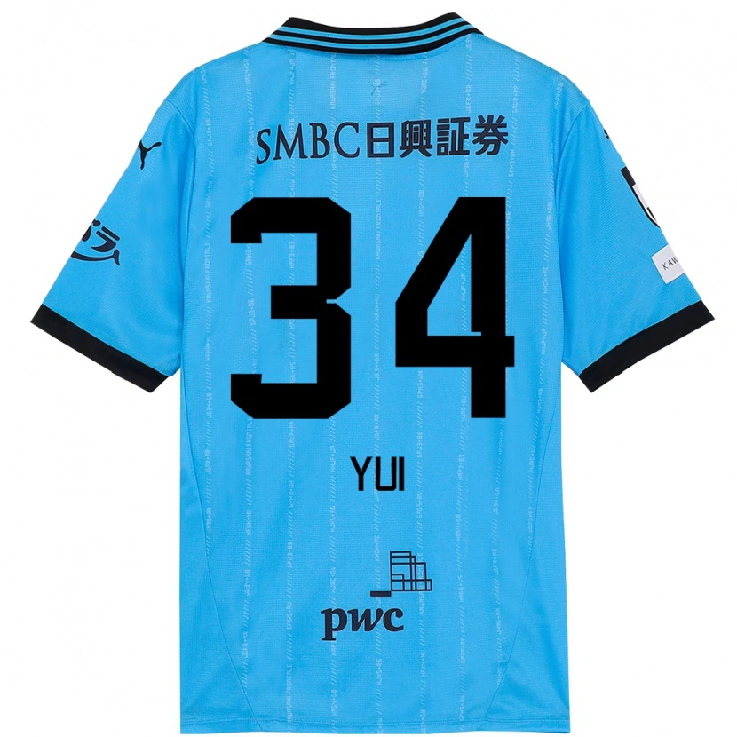 Danxen Hombre Camiseta Kota Yui #34 Azul Celeste Negro 1ª Equipación 2025/26 La Camisa México