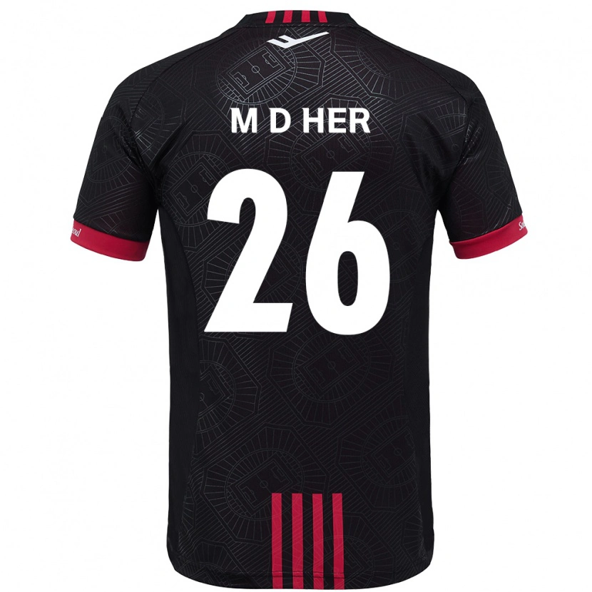 Danxen Hombre Camiseta Dong-Min Her #26 Blanco Negro 1ª Equipación 2025/26 La Camisa México