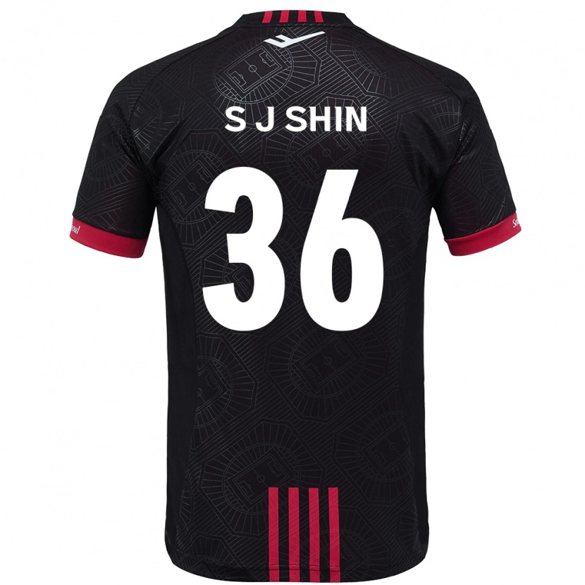 Danxen Hombre Camiseta Ji-Seop Shin #36 Blanco Negro 1ª Equipación 2025/26 La Camisa México
