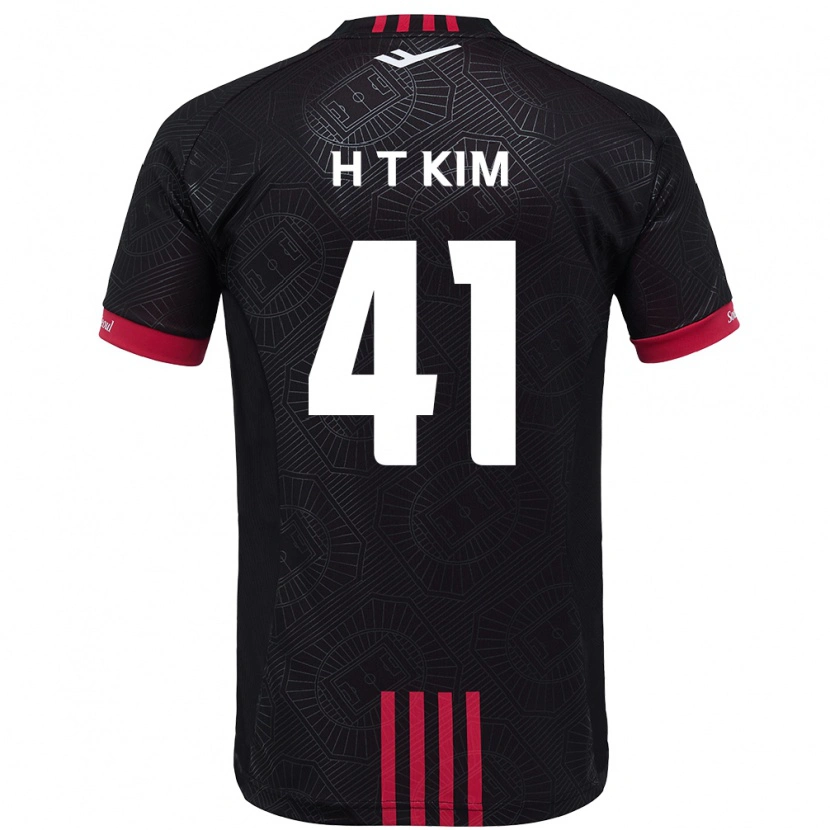 Danxen Hombre Camiseta Tae-Ho Kim #41 Blanco Negro 1ª Equipación 2025/26 La Camisa México