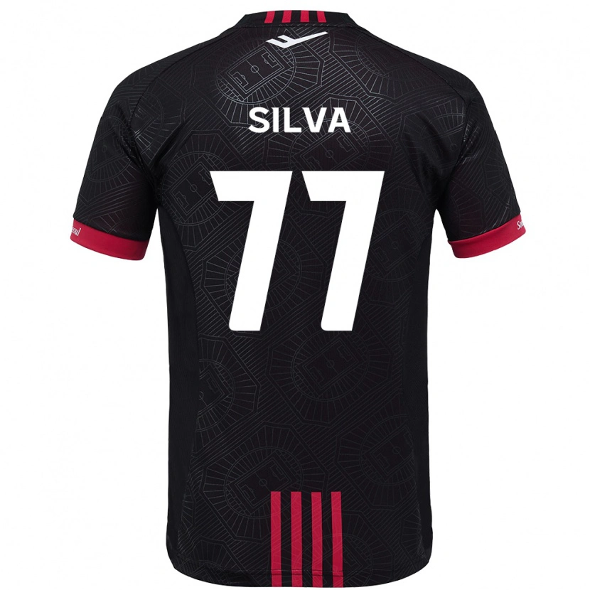 Danxen Hombre Camiseta Lucas Silva #77 Blanco Negro 1ª Equipación 2025/26 La Camisa México