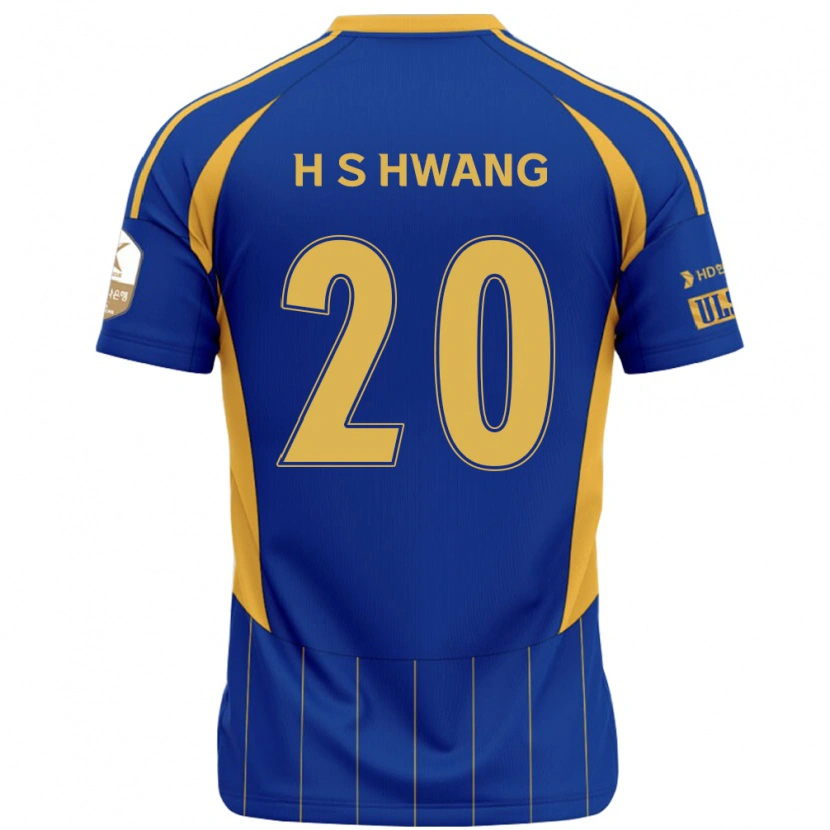 Danxen Hombre Camiseta Seok-Ho Hwang #20 Azul Real Amarillo 1ª Equipación 2025/26 La Camisa México