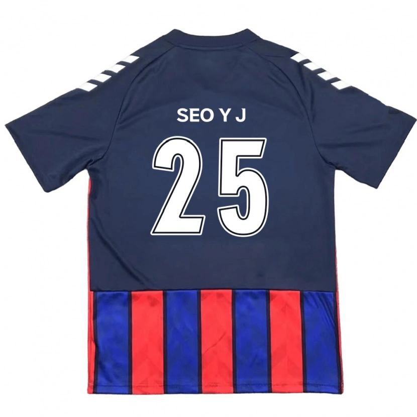 Danxen Hombre Camiseta Seo Ye-Jin #25 Azul Real Rojo 1ª Equipación 2025/26 La Camisa México