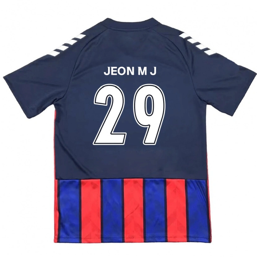 Danxen Hombre Camiseta Jeon Min-Ji #29 Azul Real Rojo 1ª Equipación 2025/26 La Camisa México