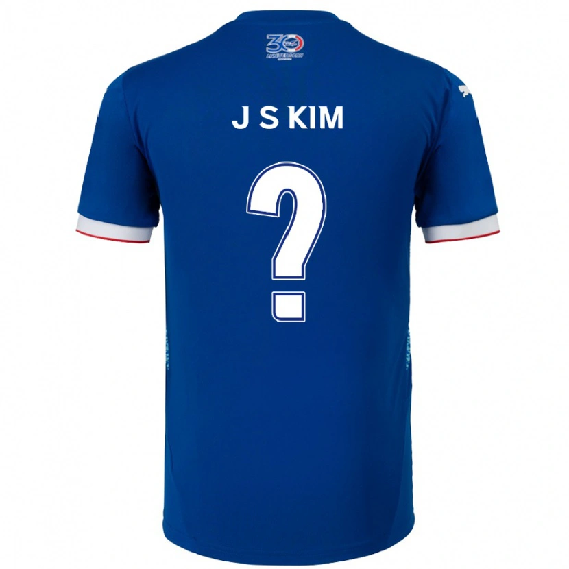 Danxen Hombre Camiseta Seong-Ju Kim #0 Blanco Azul Real 1ª Equipación 2025/26 La Camisa México