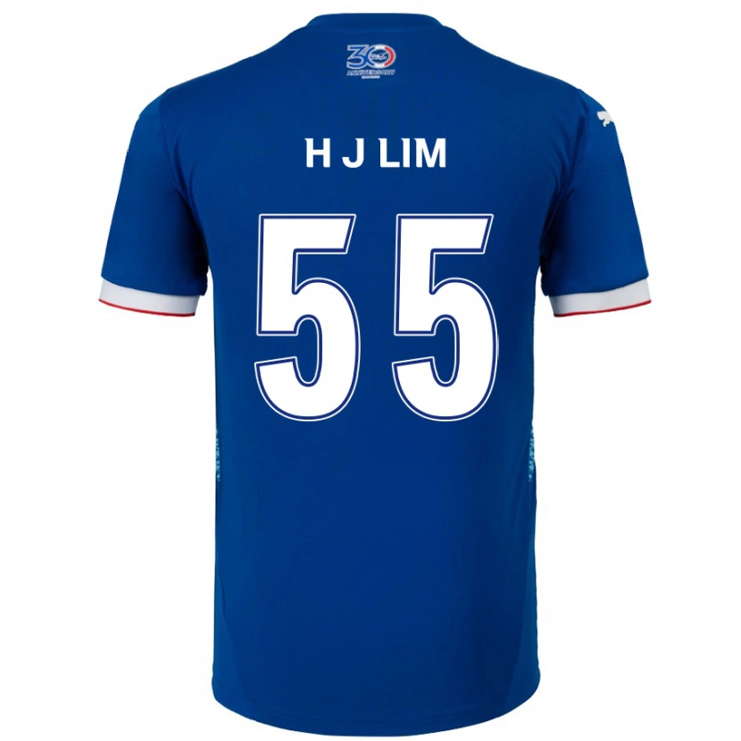 Danxen Hombre Camiseta Ji-Hoon Lim #55 Blanco Azul Real 1ª Equipación 2025/26 La Camisa México