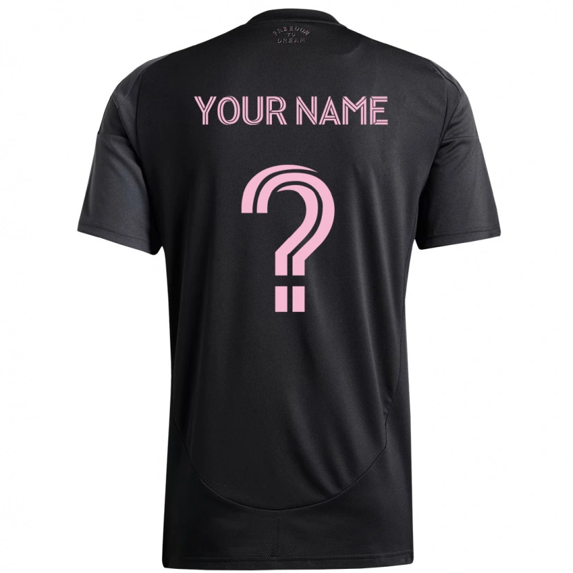 Danxen Hombre Camiseta Su Nombre #0 Rosa Negro 2ª Equipación 2025/26 La Camisa México