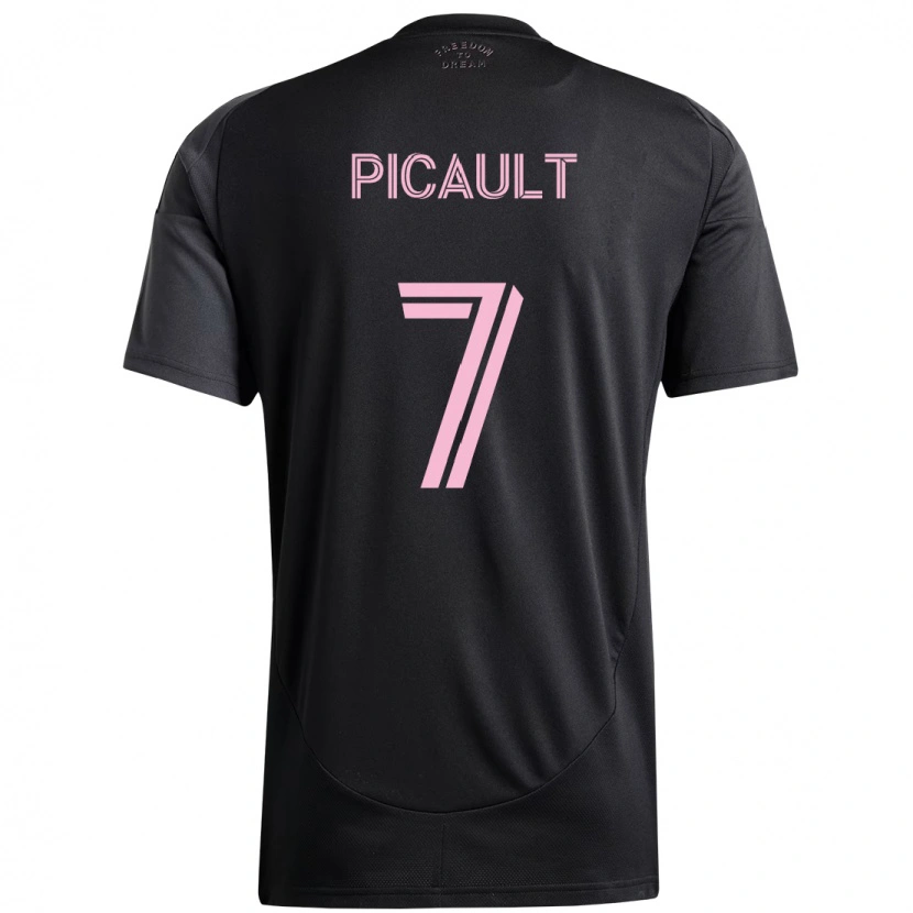 Danxen Hombre Camiseta Fafà Picault #7 Negro Rosa 2ª Equipación 2025/26 La Camisa México