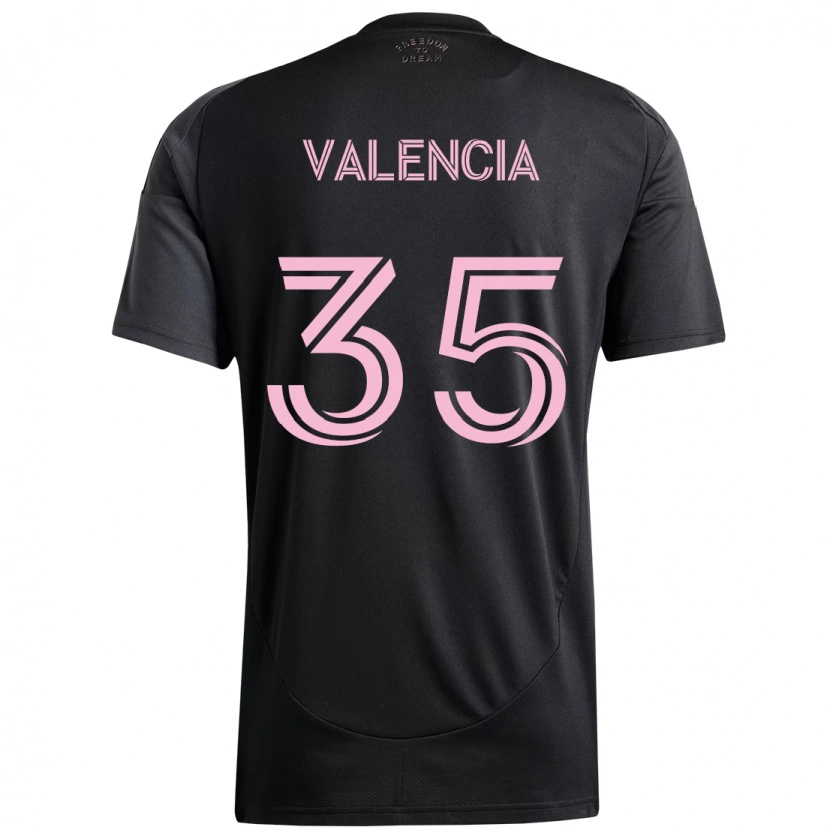Danxen Hombre Camiseta Felipe Valencia #35 Negro Rosa 2ª Equipación 2025/26 La Camisa México