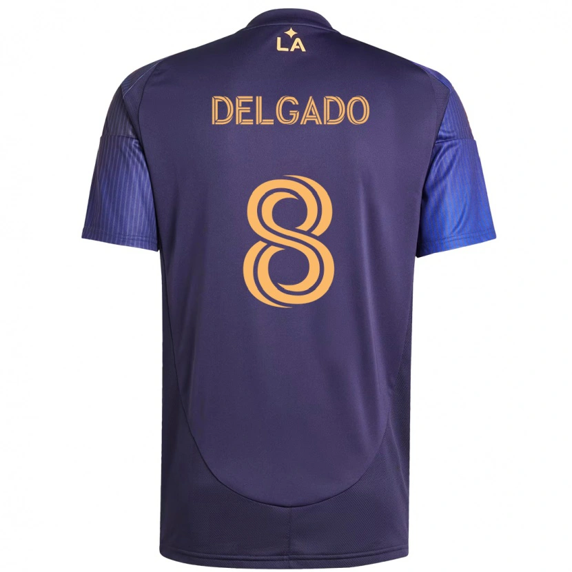 Danxen Hombre Camiseta Mark Delgado #8 Blanco Amarillo 2ª Equipación 2025/26 La Camisa México