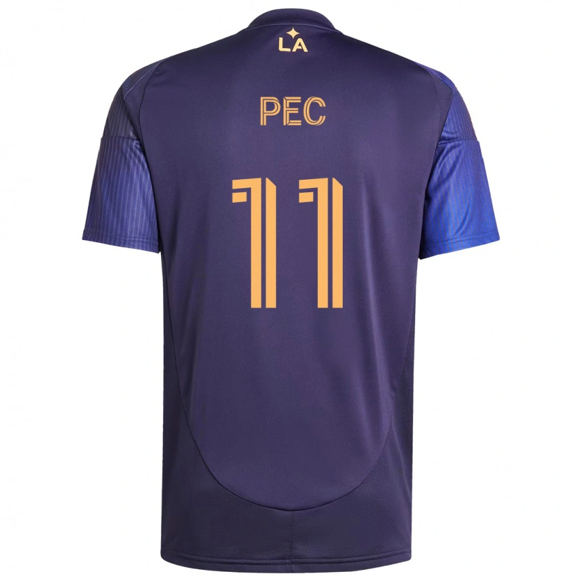 Danxen Hombre Camiseta Gabriel Pec #11 Blanco Amarillo 2ª Equipación 2025/26 La Camisa México