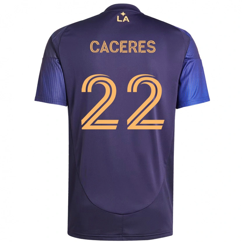 Danxen Hombre Camiseta Martín Cáceres #22 Blanco Amarillo 2ª Equipación 2025/26 La Camisa México