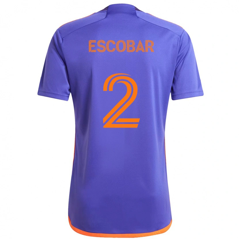 Danxen Hombre Camiseta Franco Escobar #2 Naranja Blanco 2ª Equipación 2025/26 La Camisa México