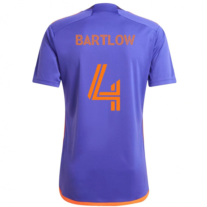 Danxen Hombre Camiseta Ethan Bartlow #4 Naranja Blanco 2ª Equipación 2025/26 La Camisa México