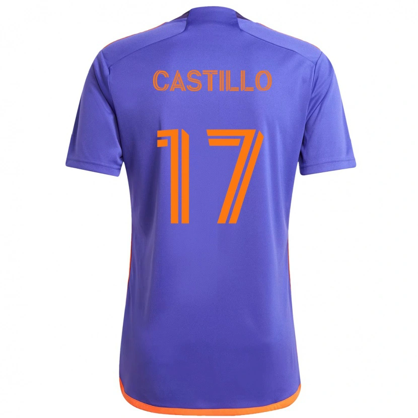 Danxen Hombre Camiseta Joyner Castillo #17 Morado Naranja 2ª Equipación 2025/26 La Camisa México