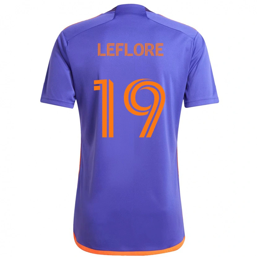 Danxen Hombre Camiseta Isaiah Leflore #19 Naranja Blanco 2ª Equipación 2025/26 La Camisa México