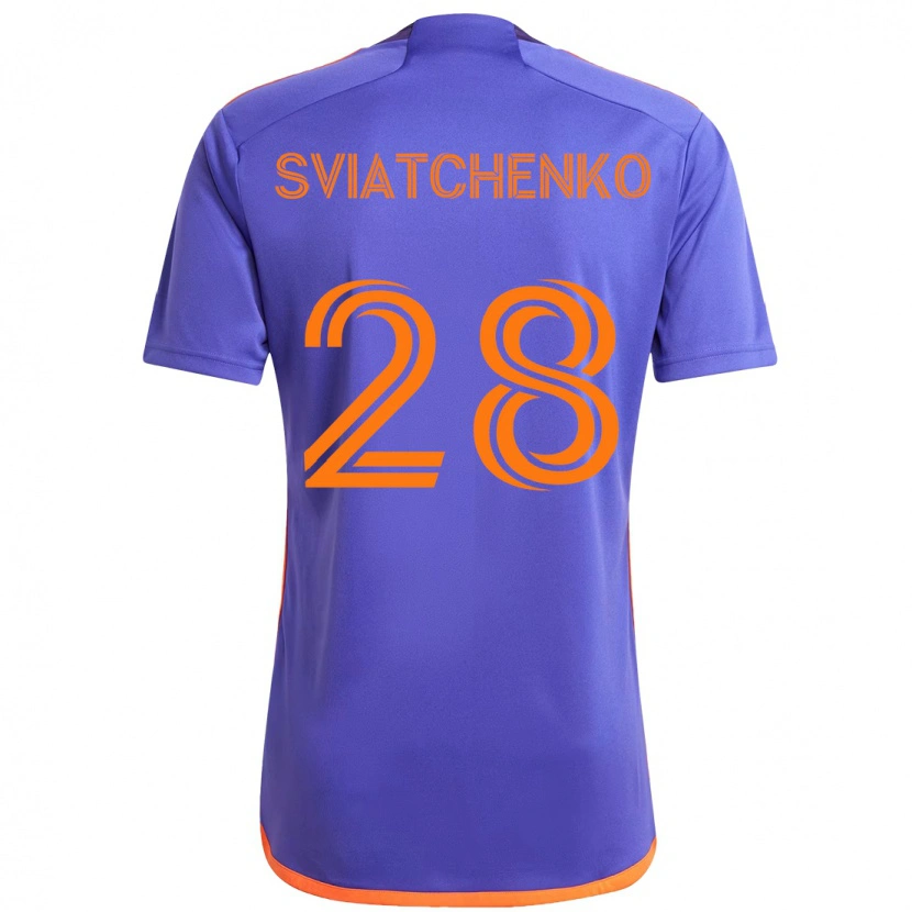Danxen Hombre Camiseta Erik Sviatchenko #28 Naranja Blanco 2ª Equipación 2025/26 La Camisa México