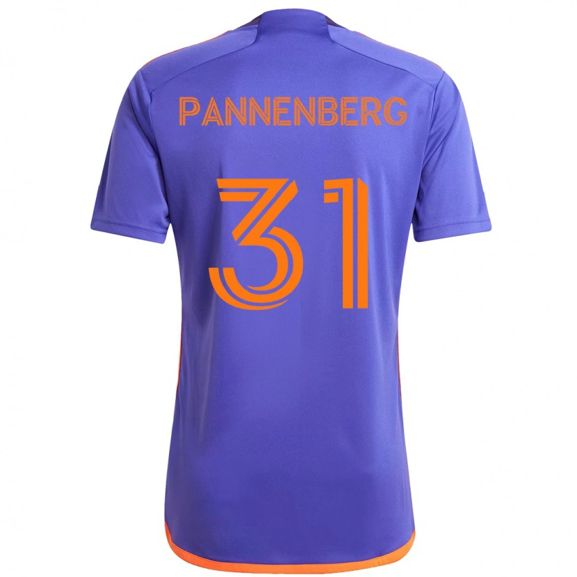 Danxen Hombre Camiseta Andrew Pannenberg #31 Morado Naranja 2ª Equipación 2025/26 La Camisa México