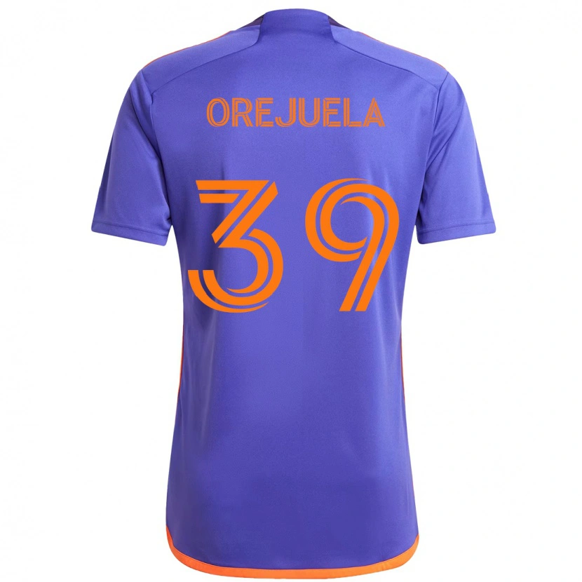 Danxen Hombre Camiseta Jesus Orejuela #39 Morado Naranja 2ª Equipación 2025/26 La Camisa México
