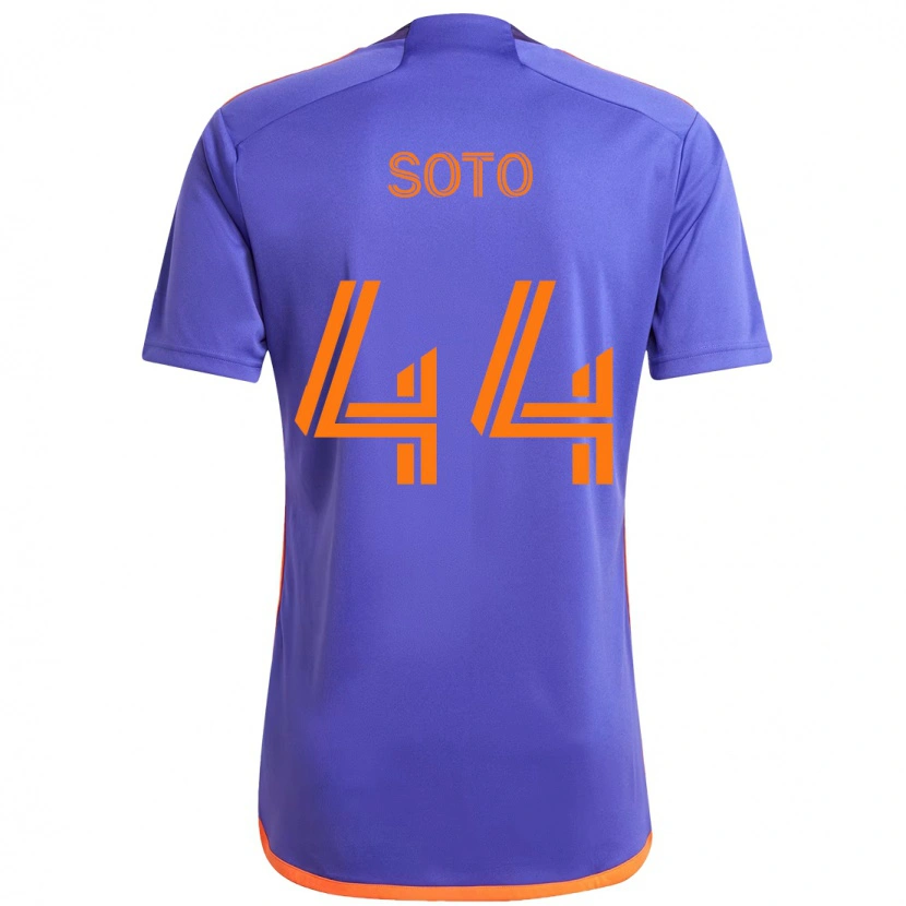 Danxen Hombre Camiseta Ezekiel Soto #44 Morado Naranja 2ª Equipación 2025/26 La Camisa México
