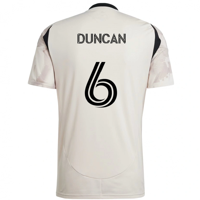 Danxen Hombre Camiseta Kyle Duncan #6 Rojo Negro 2ª Equipación 2025/26 La Camisa México