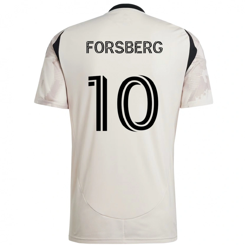 Danxen Hombre Camiseta Emil Forsberg #10 Rojo Negro 2ª Equipación 2025/26 La Camisa México