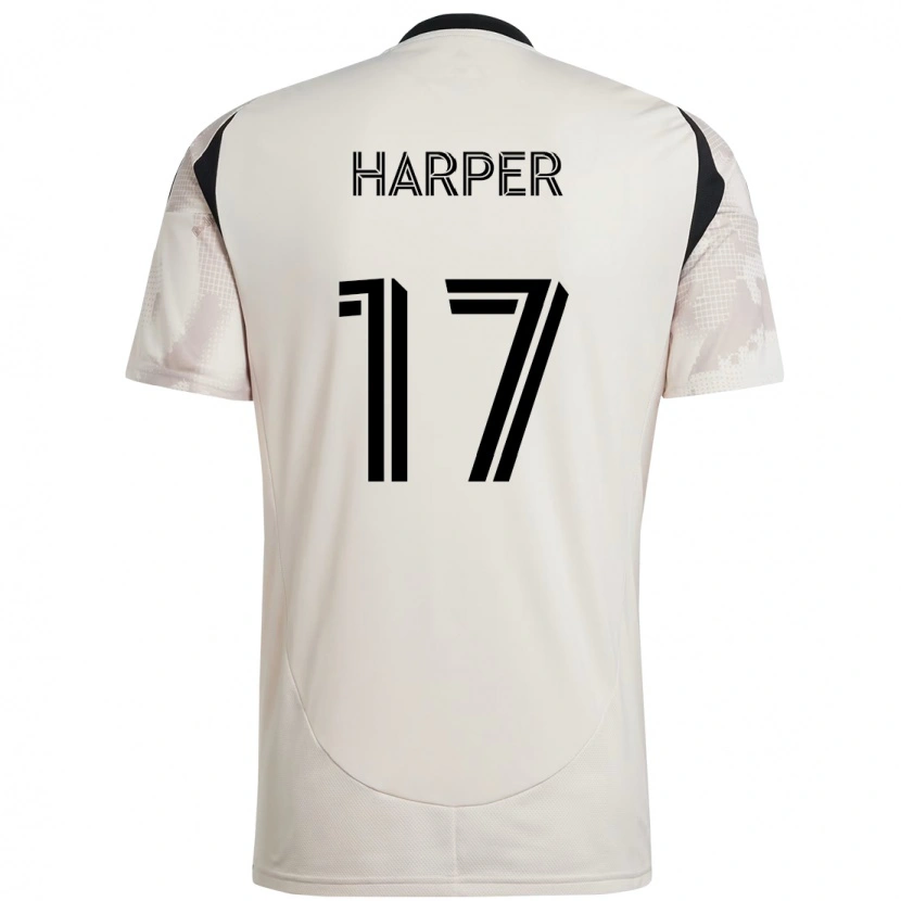 Danxen Hombre Camiseta Cameron Harper #17 Rojo Negro 2ª Equipación 2025/26 La Camisa México