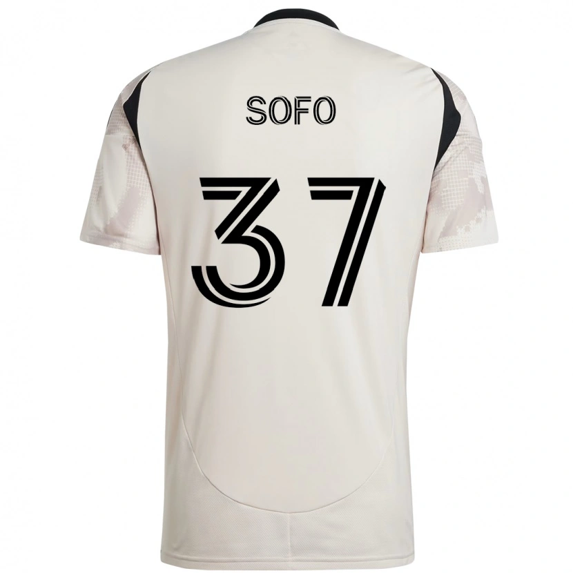 Danxen Hombre Camiseta Mohammed Sofo #37 Beige Negro 2ª Equipación 2025/26 La Camisa México