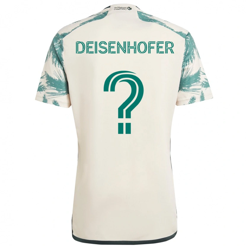 Danxen Hombre Camiseta Maximilian Deisenhofer #0 Negro Marrón 2ª Equipación 2025/26 La Camisa México