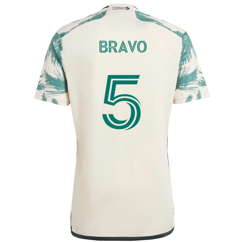 Danxen Hombre Camiseta Claudio Bravo #5 Negro Marrón 2ª Equipación 2025/26 La Camisa México
