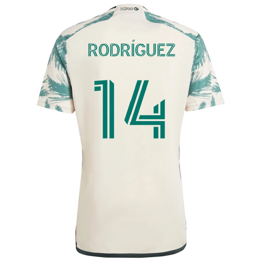 Danxen Hombre Camiseta Jonathan Rodríguez #14 Negro Marrón 2ª Equipación 2025/26 La Camisa México