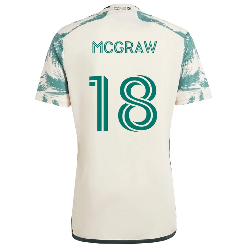 Danxen Hombre Camiseta Zac Mcgraw #18 Negro Marrón 2ª Equipación 2025/26 La Camisa México