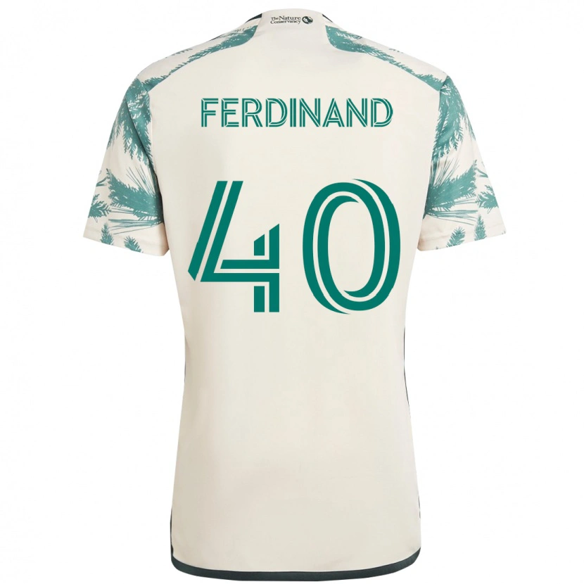 Danxen Hombre Camiseta Keesean Ferdinand #40 Negro Marrón 2ª Equipación 2025/26 La Camisa México