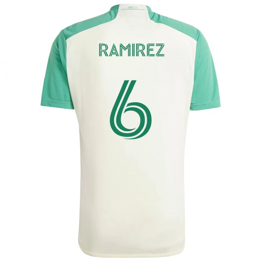 Danxen Hombre Camiseta Alonso Ramírez #6 Verde Negro 2ª Equipación 2025/26 La Camisa México