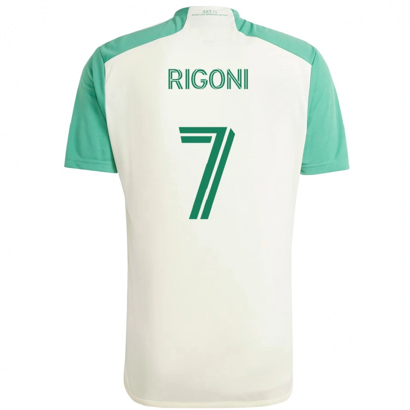 Danxen Hombre Camiseta Emiliano Rigoni #7 Verde Negro 2ª Equipación 2025/26 La Camisa México