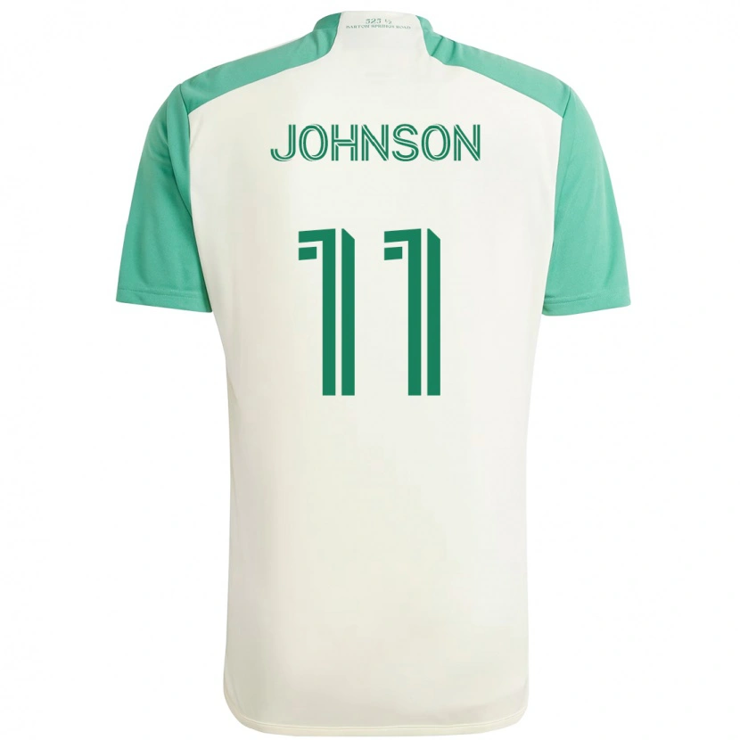 Danxen Hombre Camiseta Emmanuel Johnson #11 Verde Negro 2ª Equipación 2025/26 La Camisa México