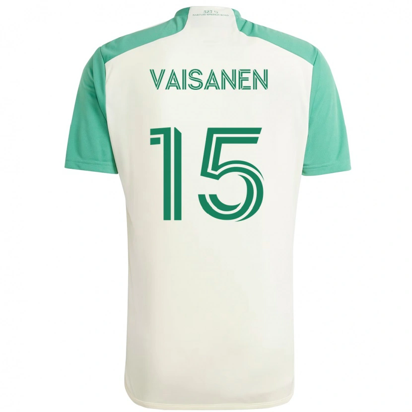 Danxen Hombre Camiseta Leo Väisänen #15 Verde Negro 2ª Equipación 2025/26 La Camisa México