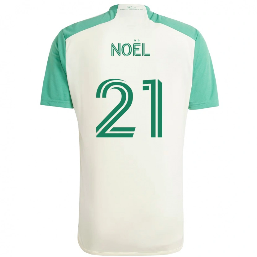 Danxen Hombre Camiseta Valentin Noël #21 Verde Negro 2ª Equipación 2025/26 La Camisa México