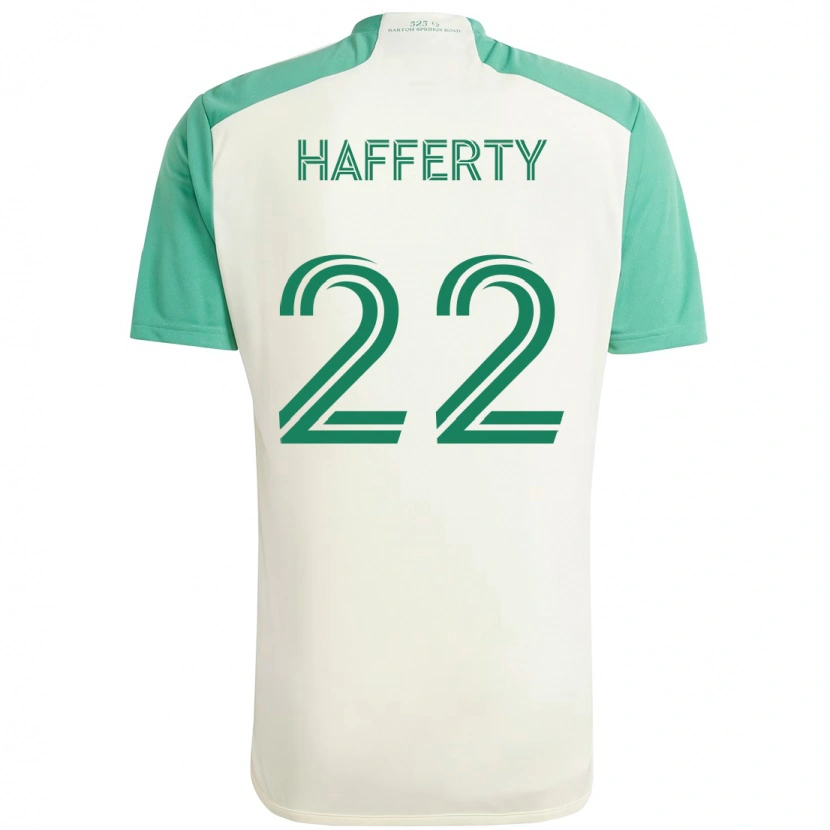 Danxen Hombre Camiseta Joe Hafferty #22 Verde Negro 2ª Equipación 2025/26 La Camisa México