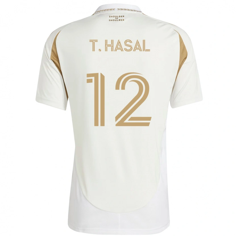 Danxen Hombre Camiseta Thomas Hasal #12 Negro Marrón 2ª Equipación 2025/26 La Camisa México