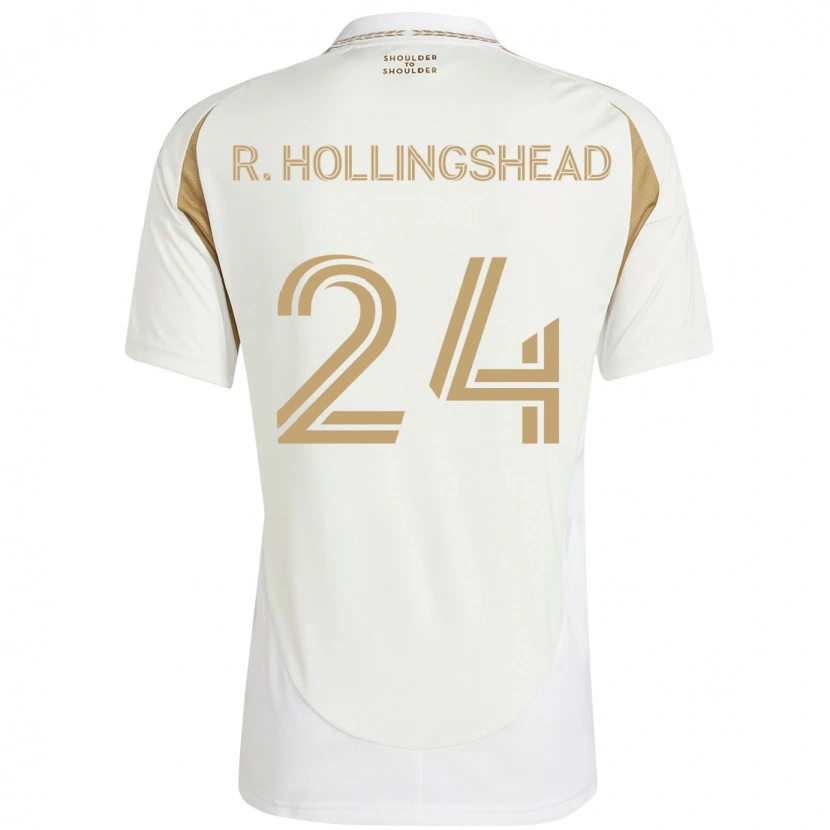 Danxen Hombre Camiseta Ryan Hollingshead #24 Blanco Marrón 2ª Equipación 2025/26 La Camisa México