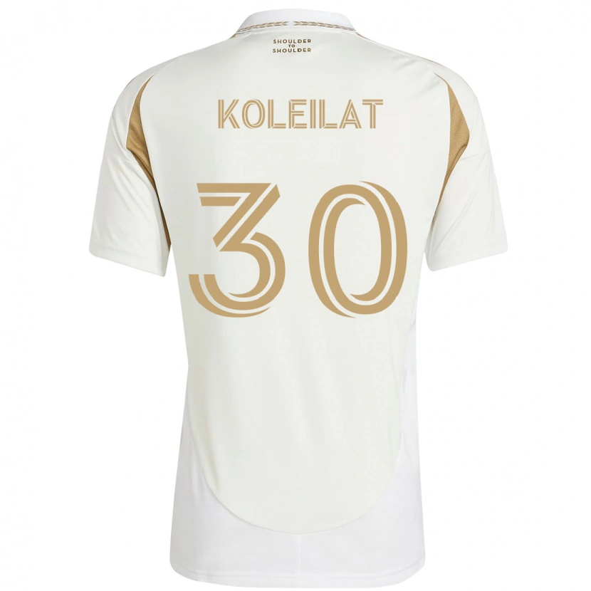 Danxen Hombre Camiseta Jassem Koleilat #30 Blanco Marrón 2ª Equipación 2025/26 La Camisa México