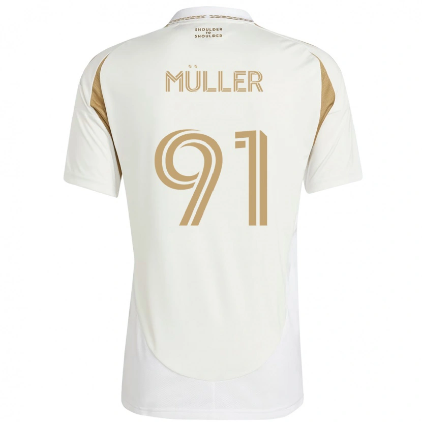 Danxen Hombre Camiseta Luis Müller #91 Negro Marrón 2ª Equipación 2025/26 La Camisa México